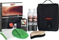 SONAX PREMIUM CLASS LederPflegeSet (3x 250 ml) inkl. 2x LederReiniger, 1x