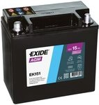 Exide EK151 Start-Stop Auxiliary AGM St&uuml;tz- und Backup-Batterie 12V 15Ah 200A