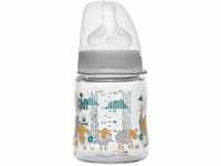 nip Weithalsflasche mit Anti-Kolik Sauger: Baby Trinkflasche mit ACTIFLEX- System,