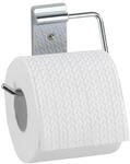 WENKO Toilettenpapierrollenhalter Basic, Edelstahl rostfrei, 12.5 x 10.5 x 1.5 cm,