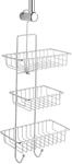 WENKO Duschcaddy Mod. Milano mit 3 Ablagek&ouml;rben und 2 Haken verchromt ideal...
