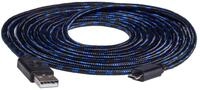snakebyte PS4 Micro USB CHARGE:CABLE - 3m Mesh Cable - Ladekabel f&uuml;r Dualshock 4