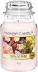 Yankee Candle Duftkerze im Glas (gro&szlig;) | Fresh Cut Roses | Kerze mit langer