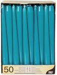 PAPSTAR 100 Leuchterkerzen &Oslash; 2,2 cm 25 cm t&uuml;rkis Spitzkerzen