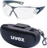 UVEX Schutzbrille pheos cx2 9198257 blau/grau mit UV-Schutz im Set inkl....