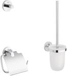 GROHE Essentials Accessoires Bath (WC-Set 3 in 1, Material: Glas/Metall) Chrom,
