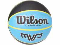 Wilson Unisex-Adult MVP BSKT Basketball, Schwarz/Blau, 3
