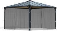Palram Canopia Palermo 3000, 3600 Mosquito net Gartenpavillon Zubeh&ouml;r, grau, 1 x 360
