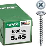 SPAX R&uuml;ckwandschraube, 5,0 x 45 mm, 1000 St&uuml;ck, Kreuzschlitz Z2, R&uuml;ckwandkopf,
