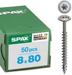 SPAX Holzbauschrauben Tellerkopf 8x80 mit Vollgewinde TX40, ETA 12/0114,...
