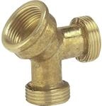 Gardena Messing-2-Wege-Verteiler 19 mm: Gartenschlauch-Schlauchabzweigung zum Betrieb
