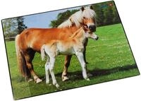 L&auml;ufer 46587 Schreibtischunterlage Pferd und Fohlen, 53x40 cm, rutschfeste