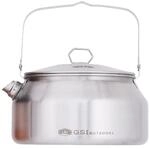GSI Outdoors Glacier Teekessel aus geb&uuml;rstetem Edelstahl, ca. 950 ml, 1 qt.