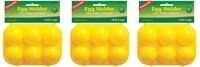 Coghlan's 6 Egg Holder Yellow Hard-Plastic Carrier w/Handles Compact (3-Pack)
