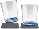 silwy&reg; rutschfeste, bruchsichere Magnet-Trinkbecher (2er Set) in der Farbe Lui Blue