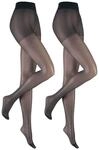Hudson Damen Strumpfhosen Simply 20 To Go 2-Pack hochelastisch 20 Den Marineblau 0335