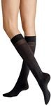 Hudson Damen Kniestr&uuml;mpfe Relax Light druckfreier Bund Black 0005 39-42