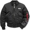 Alpha Industries Herren CWU Leather Lederjacke Jacke, Schwarz (Black 03), Large