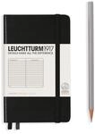 LEUCHTTURM1917 Notizbuch Pocket A6, Hardcover, Schwarz, Liniert