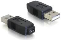 Delock Adapter USB Micro-A+B Buchse zu USB2.0-A Stecker Schwarz