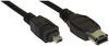 InLine 34642 FireWire Kabel, IEEE1394 4pol Stecker zu 6pol Stecker, schwarz, 1,8m