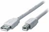 Equip USB2.0 Kabel USB Anschlusskabel (A/Stecker - B/Stecker 3,0 m) silber