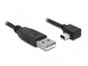 Delock Kabel USB 2.0-A Stecker > USB Mini-B 5pin Stecker gewinkelt 5m, Schwarz