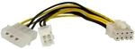 StarTech.com 15cm 4pin auf 8pin EPS-Netzadapter mit LP4 - Bu/St - Stromadapter