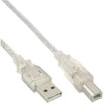 InLine 34557T USB 2.0 Kabel, A an B, transparent, 7m, 1 St&uuml;ck