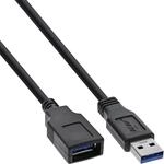 InLine 35610 USB 3.0 Kabel Verl&auml;ngerung, A Stecker / Buchse, schwarz, 1m