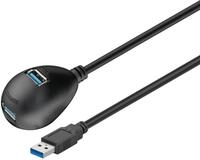 Goobay 95918 USB Verl&auml;ngerung inkl. Halterung / USB 3.0 Stecker auf 2x USB 3.0