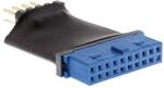 InLine 33449L USB 3.0 zu 2.0 Adapter intern, USB 3.0 19pin auf USB 2.0 Pfostenstecker