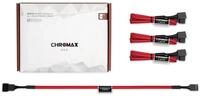Noctua NA-SEC1 chromax.red, 3-Pin/4-Pin Verl&auml;ngerungskabel (30cm, Rot)