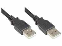 Anschlusskabel USB 2.0 Stecker A an Stecker A, 3m, schwarz, Good Connections®