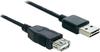 Delock USB-Kabel USB 2.0 USB-A Stecker, USB-A Buchse 1.00m beidseitig verwendbarer