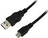 LogiLink USB Cable USB 2.0 AM to Micro BM black 1,00m