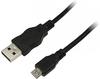 LogiLink CU0060 USB Kabel, USB 2.0, am zu Micro BM, schwarz, 5m