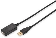 DIGITUS Aktives USB 2.0 Verl&auml;ngerungskabel &ndash; 5 m &ndash; 480 Mbit/s | USB-A Stecker