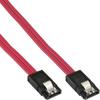 LogiLink CS0002 S-ATA Kabel mit Latch, 2X Male, Rot, 0, 75m
