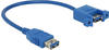 Delock Kabel USB 3.0 A Buchse > USB 3.0 A Buchse zum Einbau 0, 25 m, Blau
