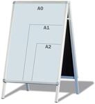FRANKEN Plakatst&auml;nder Kundenstopper A1 mit Klapprahmentechnik, freistehend,