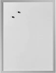 Herlitz 10524627 Whiteboard und Magnettafel (silbernen Holzrahmen, 40 x 60cm) wei&szlig;