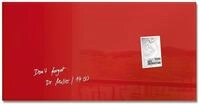 SIGEL GL147 Premium Glas-Whiteboard 91x46 cm rot hochgl&auml;nzend, SGS gepr&uuml;ft,