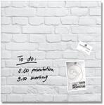 SIGEL GL164 Premium Glas-Magnettafel 48 x 48 cm Motiv White-Klinker...