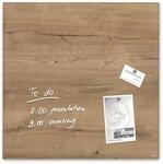 SIGEL Premium Glas-Magnettafel 48 x 48 cm Holzoptik hochgl&auml;nzend
