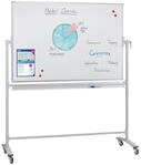 FRANKEN Mobiles Whiteboard, doppelseitig, lackiert, magnetisch, beschreibbar,...