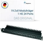 Teleg&auml;rtner 19 Zoll Modultr&auml;ger 1 HE schwarz