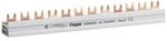 Hager KDN463A Phasenschiene 4P 63A 10qmm 12 Einh.Gabelanschluss isoliert grau, White