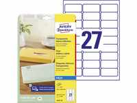 AVERY Zweckform J4721-25 Adressetiketten/Adressaufkleber (675 Etiketten, 63,5x29,6mm