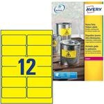 AVERY Zweckform L6107-20 Wetterfeste Folienetiketten (240 Signalaufkleber,